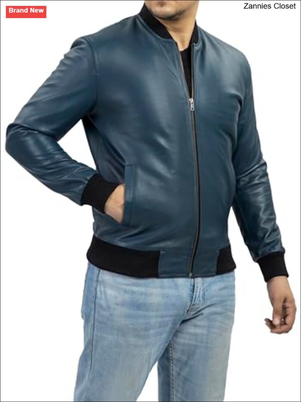 MA-1 Suede Leather Bomber Jacket Men's Casual Varsity Style Zip Coat